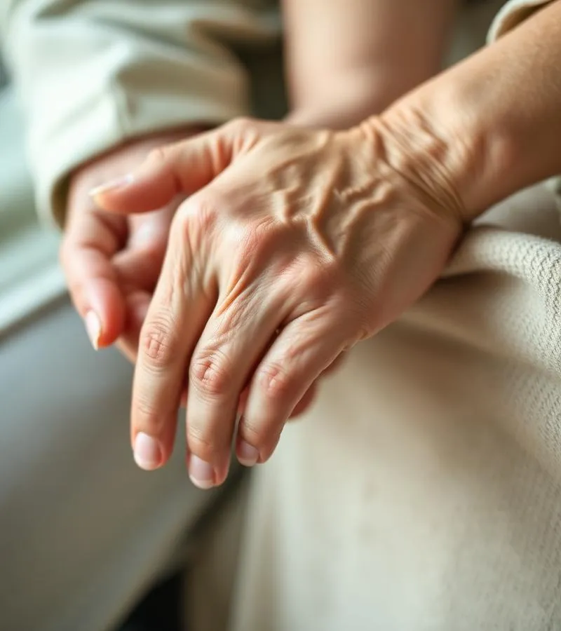 Hands holding gently